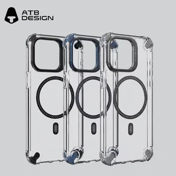 ATB New Design Anti-yellowing Airbag Shockproof Magnetic Mobile Phone Case for Iphone 15 16 Cover