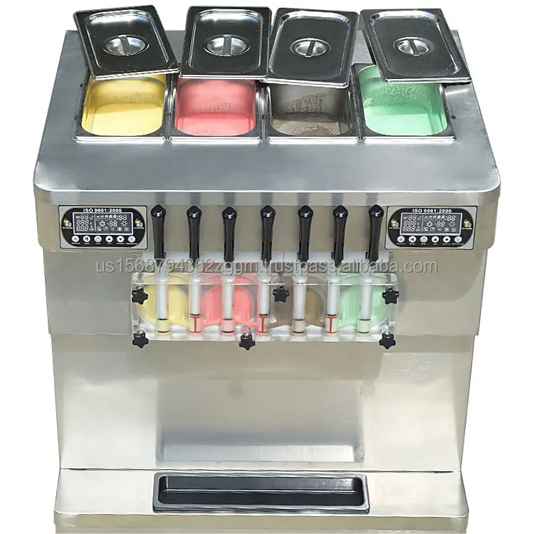 Mini Ice Cream Machine Commercial 7 Flavors Soft Ice Cream Machine/Ice Cream Maker / Frozen Yogurt Ice Cream Machine Maker