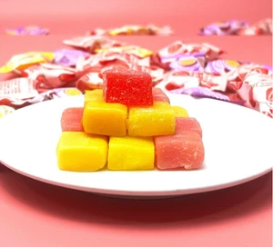 Sour Fruit Cube Pattern Assorted Chewy Gummies Gummy Candy Snacks