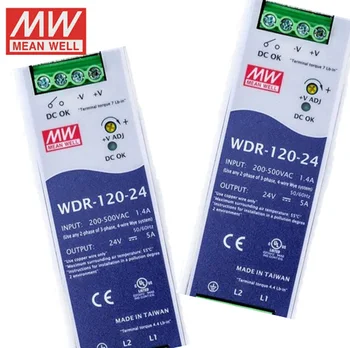 Meanwell WDR-120-24 120W 24V 5A Slim design AC-DC Ultra Wide Input Industrial DIN Rail Switching Power Supply