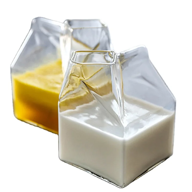 Glass Milk Carton Creamer