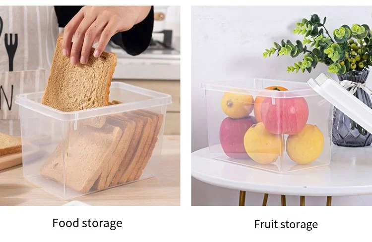 Toast crisper Refrigerator storage Kitchen fruit and vegetables grain storage box Transparent sealed box supplier