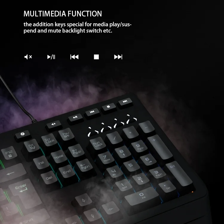MeeTion K9420 Support Azerty Arabe Programming Macro Backlit USB PC Ordinateur Clavier Gamer Gaming Keyboard