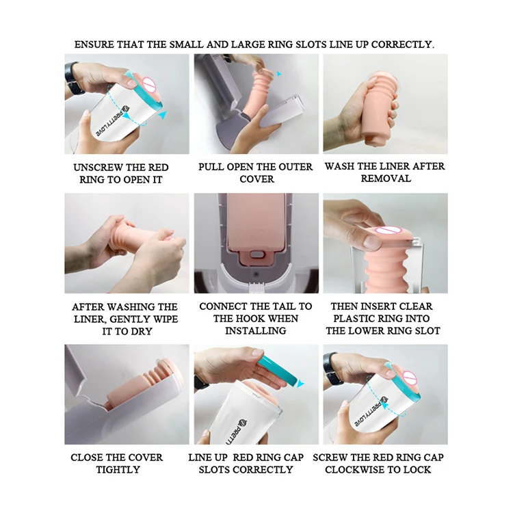 GF Enticing Realistic Opening slip Inside Vagina Plunge Into Lifelike Flesh  Automatic Masturbation Cup Sex Toys Adult for Male
