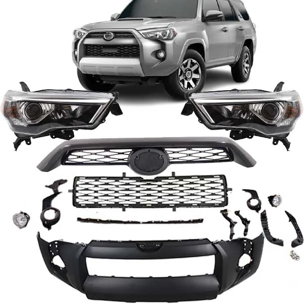 car headlight grille fog lamp front bumper assembly for toyota 4 runner SR5 accessories body kit 2014 - 2019