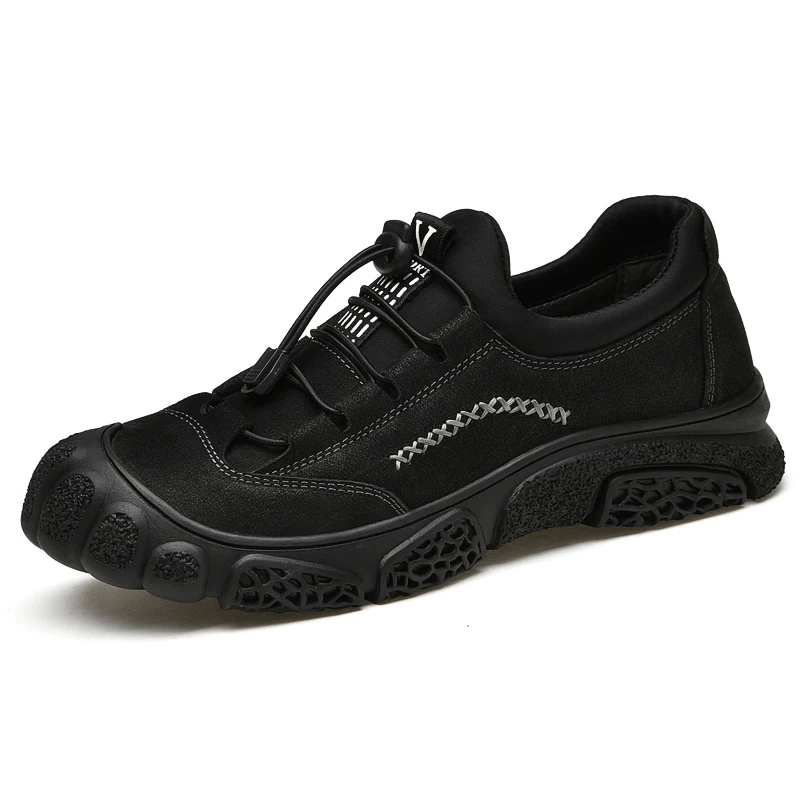 Genuine Leather Men's Hiking Shoes Outdoor Waterproof Mountain Trekking Sneakers