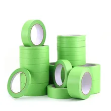 Easy Remove High Temperature Resistant Spray Tape Automotive Green Crepe Paper Painters Repairs Masking Tape For Painting
