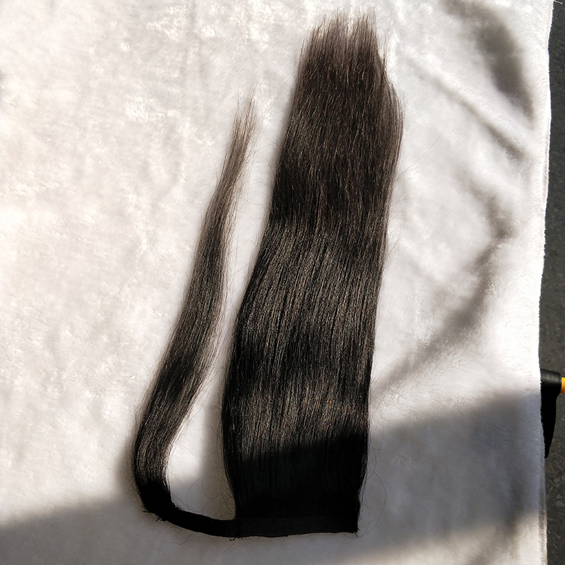 Хвост со шнурком для чернокожих женщин, удлинитель человеческого хвоста оптом