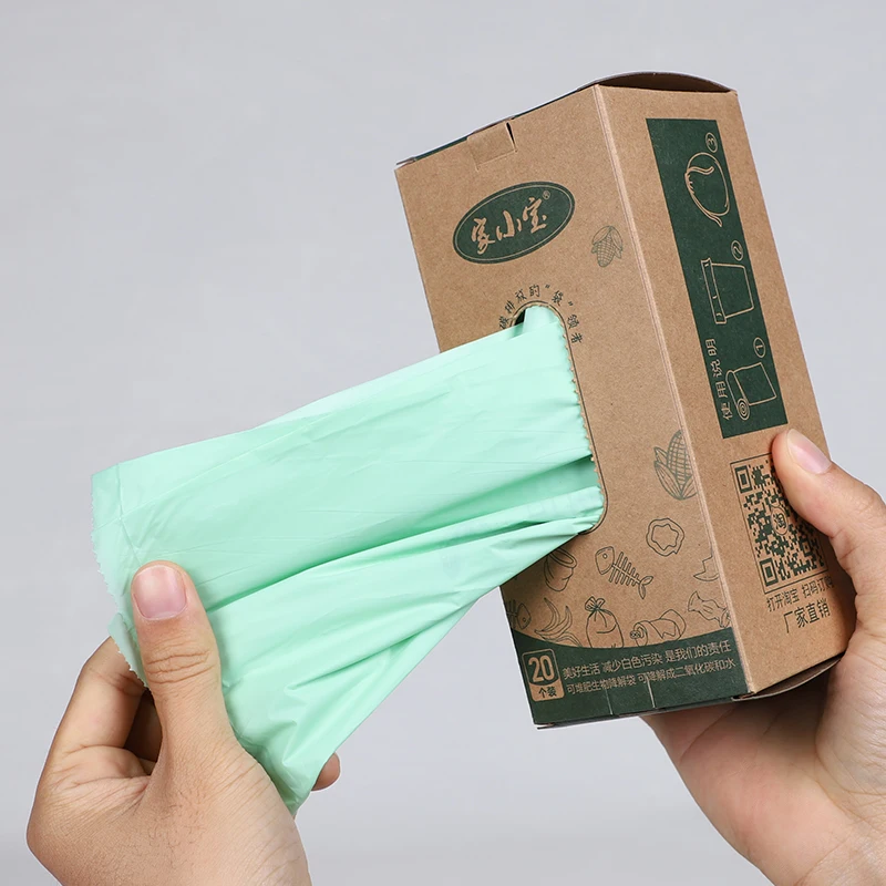 Biodegradable PLA Shrink Bag Rolls Heavy Duty BPI Certified with Embossing for Household Use