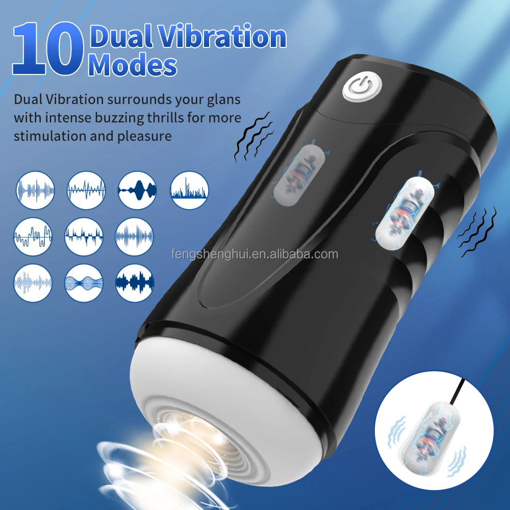 Automatic Men's Masturbator Blowmotion Vibrating TPE Waterproof IPX5  Realistic Vaginal Masturbation Tool Adult Sex Toy