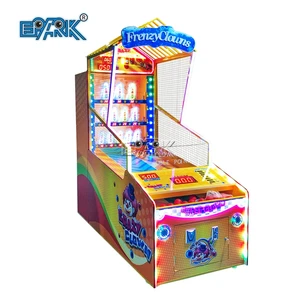 Clown Frenzy Foam Ball Hit Throw Down the Clown Alley Coin-op Bill Operated Kids-parent Arcade Ticket Machine Game