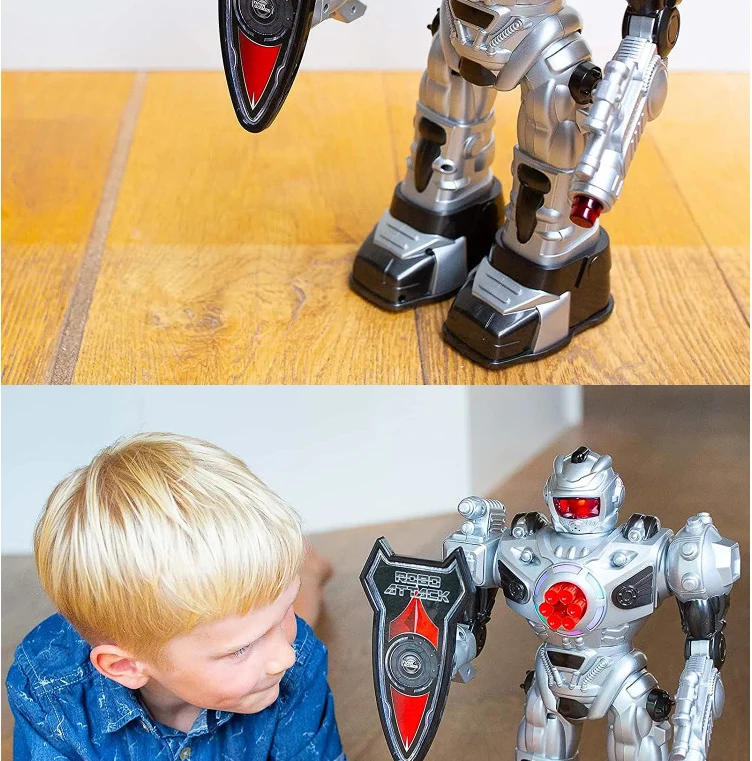 Educational Big Remote Control Fighting Robot Shooting Soft Missiles