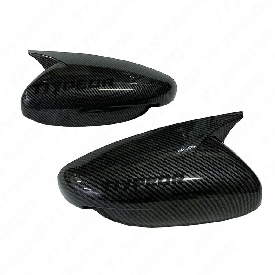 Tiypeor Rearview Mirror Cover Shell Housing Car Accessories for Kia Forte K3 2013 - 2018 ABS Carbon Ox Horn Side Mirror Cover