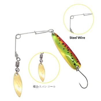 [10-Piece Pack] Lexin Composite Rotating Sequins Lure Stainless Steel Fly Bait Balance Accessories Fishing Rig DIY Black Pit – Lure – view 3