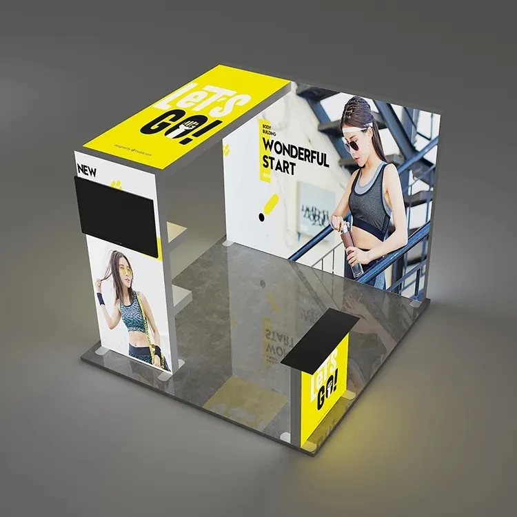 Ramka Light Box Expo Display Stoisko wystawowe Stoiska świetlne Pudełka reklamowe 3*3 Stoisko