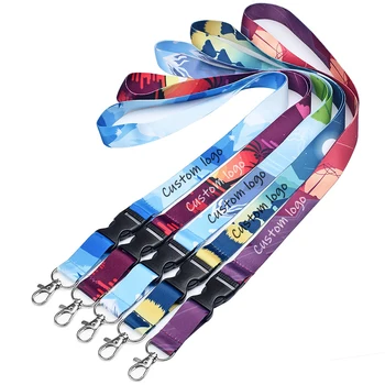 High Quality ID Card Lanyard Business Gift Souvenir Custom Logo Polyester Lanyard