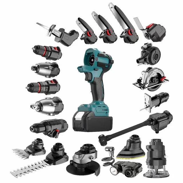 Customized Multi-Purpose Brushless Lithium Battery Power Tool Set Household Multi-Function Wrench Impact Drill Screwdriver