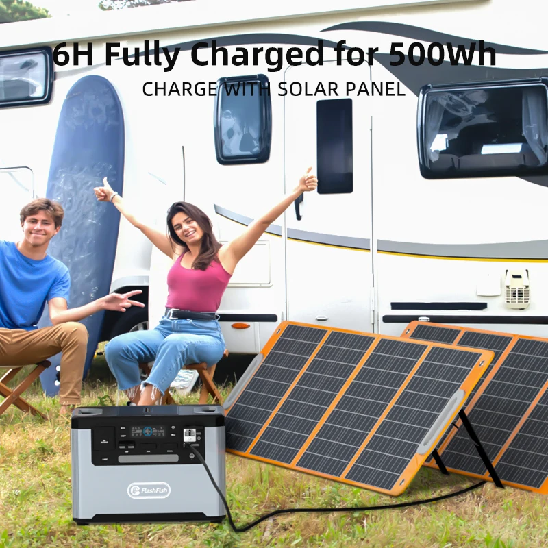 Flashfish 2400W Large Capacity Big LiFePO4 Battery Charging Solar Generator 2200w 2500W Portable Power Station for Home Outdoor