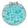 Two-tone glass imitation jade beads - yellow and blue