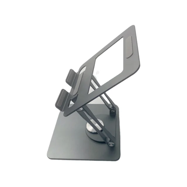 OEM Swivel Metal Ipad Tablet Stand with 360 Rotating Base Aluminum Foldable Adjustable Phone Holder for Ipad