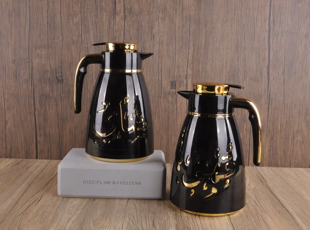 Stainless Steel Arabic Coffee Pot Thermos Jug 1L for Business Gifts