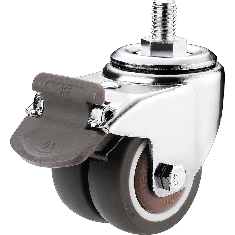Swivel Plate Replacement Wheel Casters 3 inch to 11mm Screw Stem Diameter 