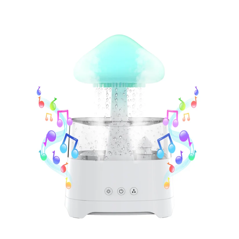 Customize Private Label Smart Music Player Rain Drop Sleep Aid Device Korean air Purifier Humidifier with Aroma Diffuser