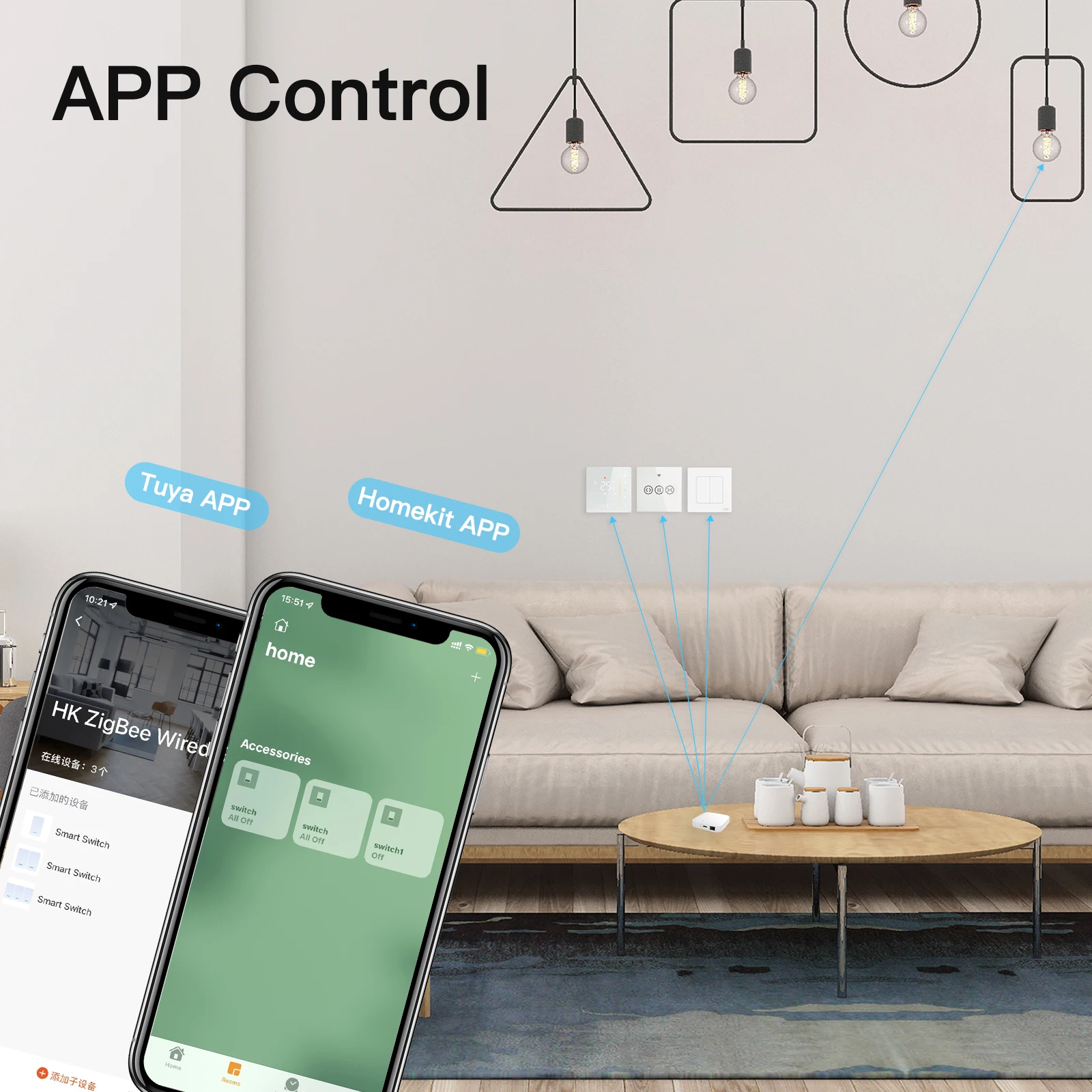 Alexa Google Assistant Homekit Devices Bridge Wireless Tuya App Control Zigbee Gateway Hub