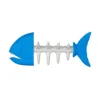 Blue fish skeleton hook-head and tail decoration