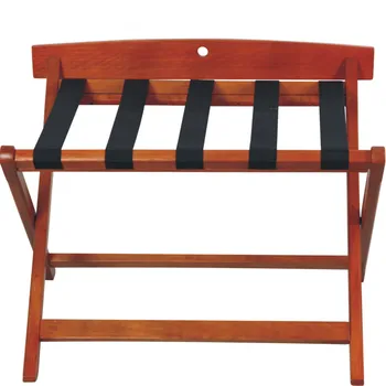 YIKAI OEM custom high quality solid wood folding luggage rack for hotel bedroom