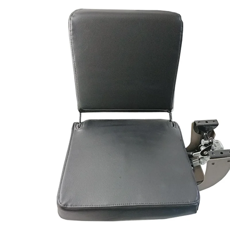 EYESAUTO EYE-SS3068 Leather Foldable Side Seat Safety Belt Cushion Universal Fit for Bus Coach Truck Airplane Ambulance Train RV