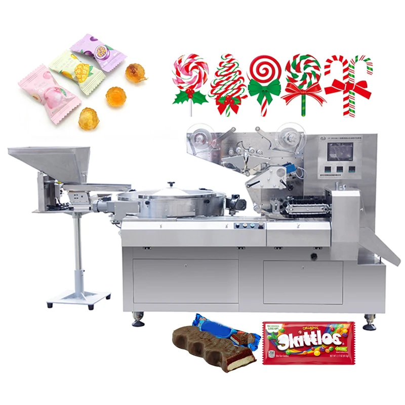 Automatic High Speed Candy Packing Machine Lollipop Packaging Machine Flow Wrapping Machine for Candy/Chocolate/Lollipop