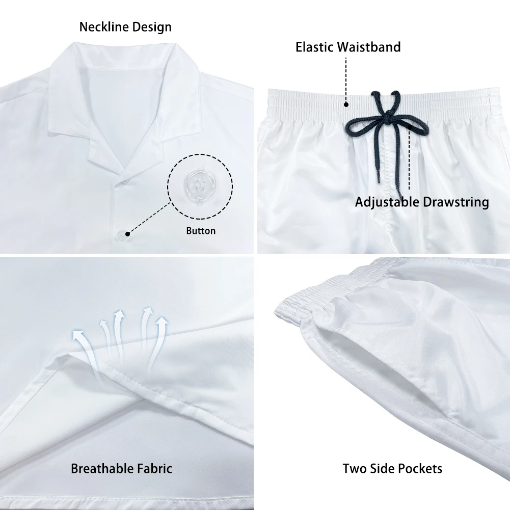 Trendprodukt Hawaiian Casual Print On Demand Set aus Hawaiihemd und Shorts, gerade Passform, Freizeit, Urlaub, Herren195_voghion.com