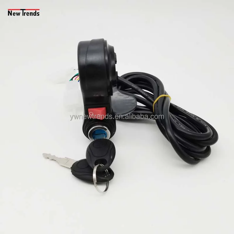 Electric Vehicle Ebike General Thumb Throttle/ Power Key/switch Three In One 22mm Throttle With