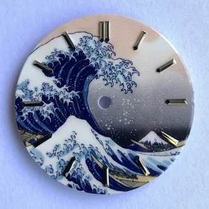 Customized LOGO OEM&ODM NH35 Movement Wave Watch Dial with Super Luminous C1C3 BGW9