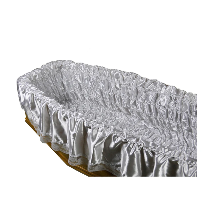 JS-L028 Funeral Clothes Satin Coffin Decoration Casket Interior Coffins Lining