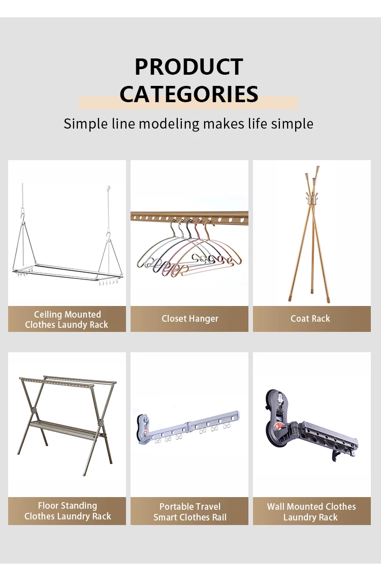 Ceiling Mounted Cloth Dry Hanging Rack Hanging Drying Rack For Balcony