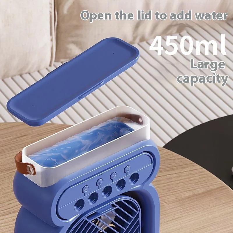 Mini ventilador de névoa, ventilador climatizador de ar externo, ventilador portátil com bateria recarregável, mini climatizador de ar para quintal._voghion.com