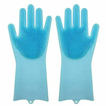 Silicone Dish Washing Gloves Kitchen Silicone Cleaning Gloves Cleaning Silicone Magic Rubber Dishwashing Gloves