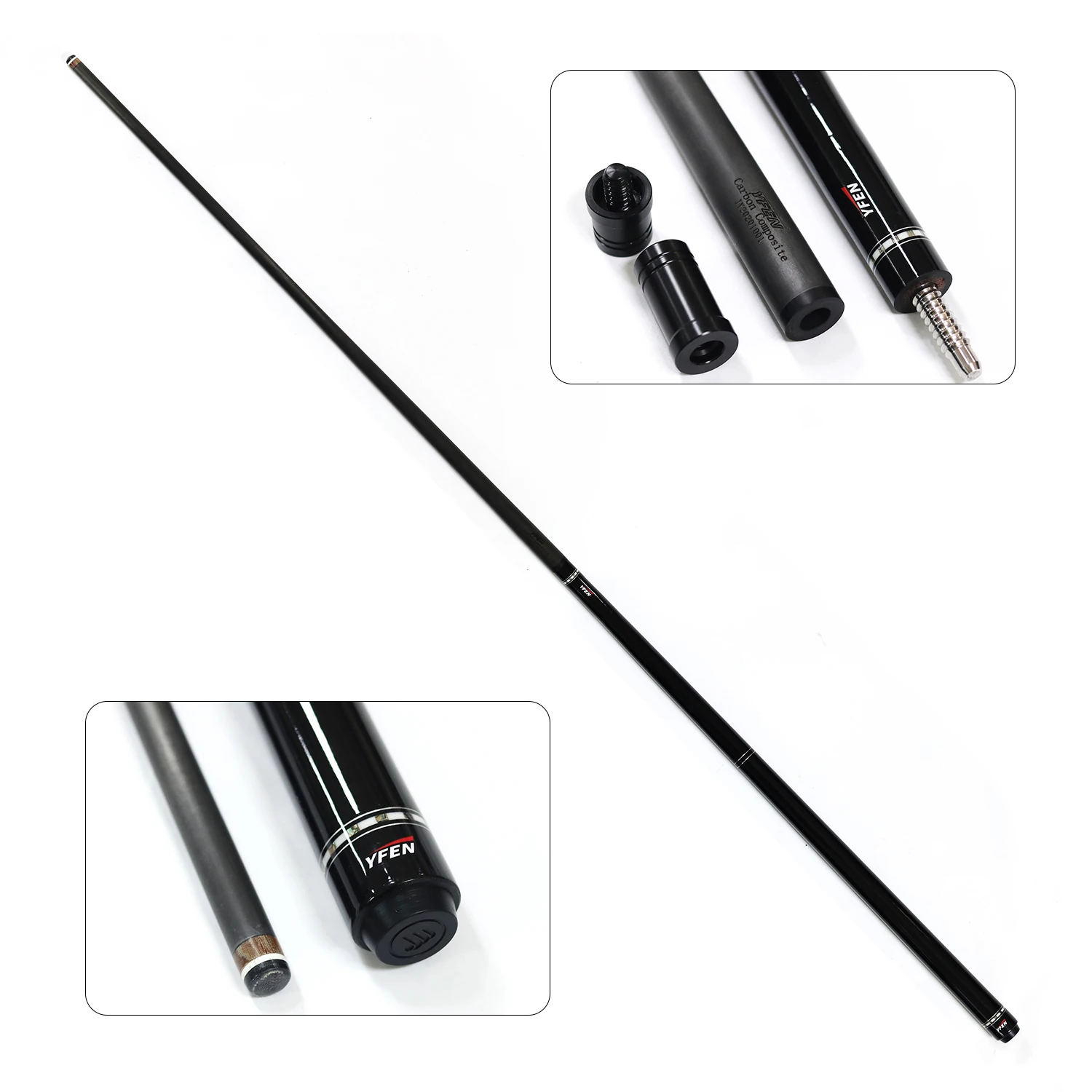 High End Yfen Carbon Fiber Shaft Maple Wood Butt Billiard Jump