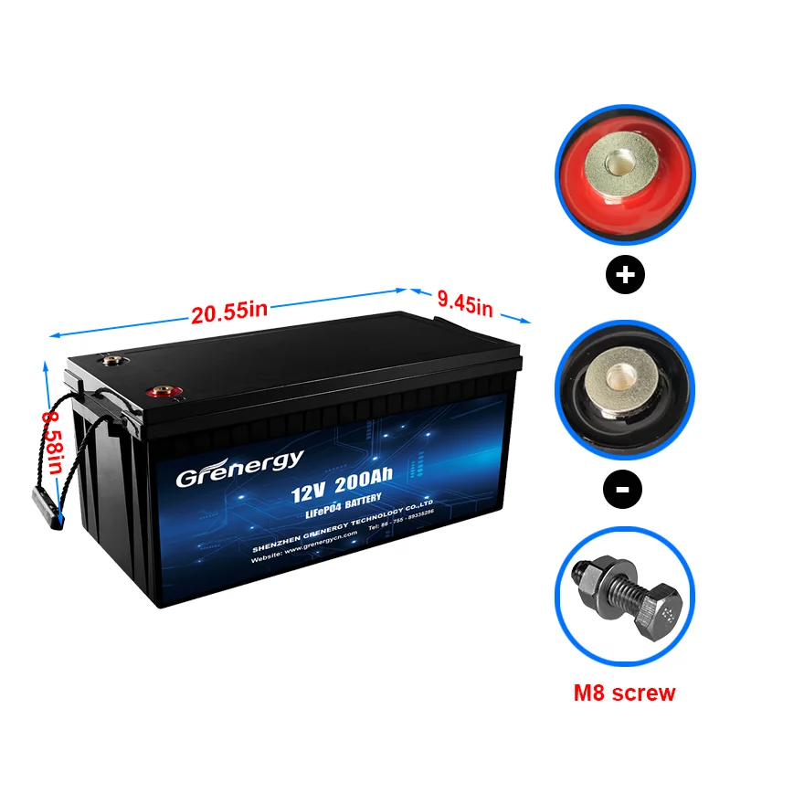 Smart APP UL CE 2Kw Battery Lithium Ion RV Lifepo4 Battery Pack 480Wh 12V 100Ah 200Ah 500Ah App BMS Solar Power for Boat