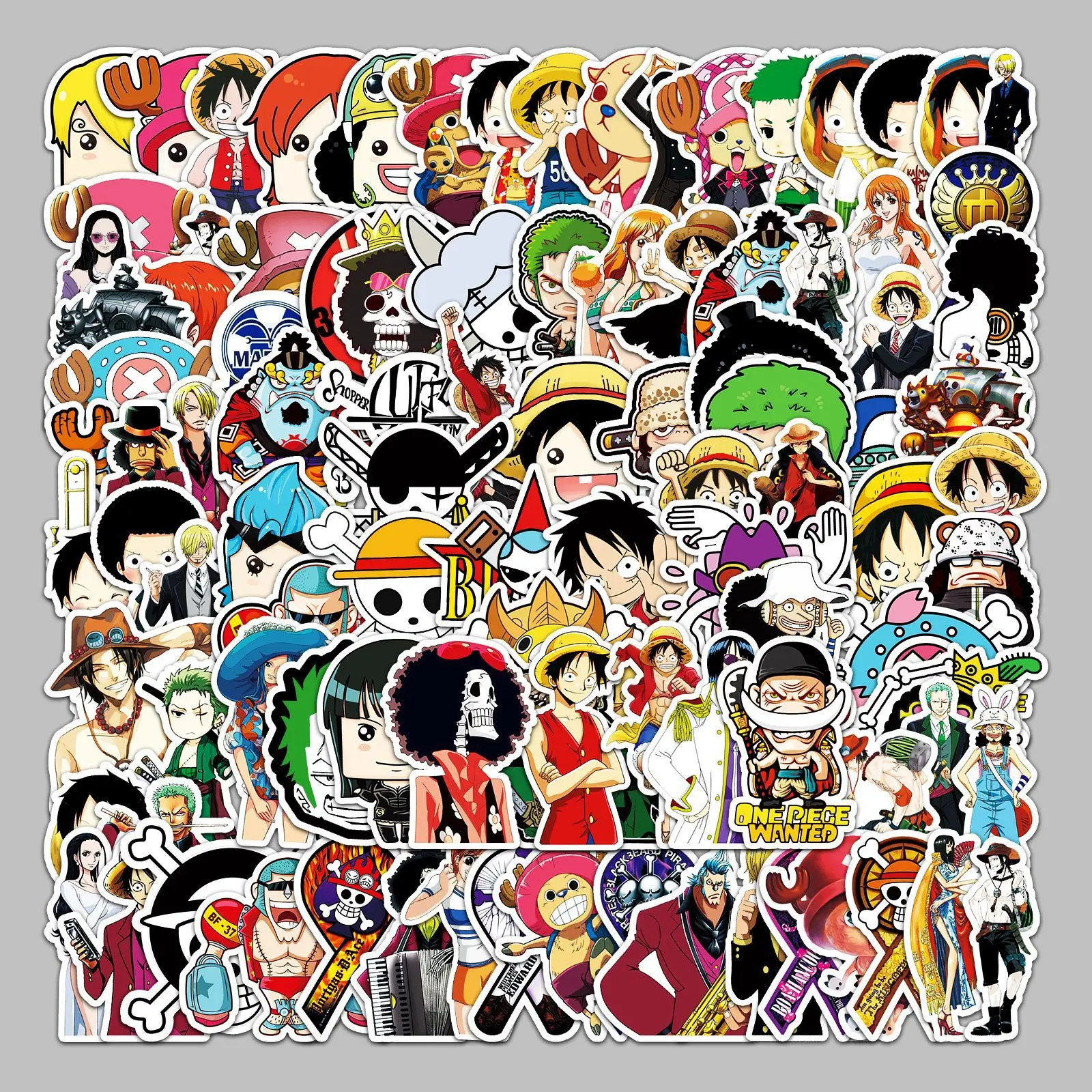 100pcs classic anime decals luffy for