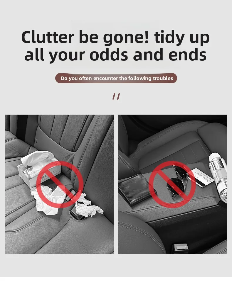 Car-mounted Multi-functional Storage Box, Tissue Box, Water Cup Holder, Storage Box, Car Seat Back