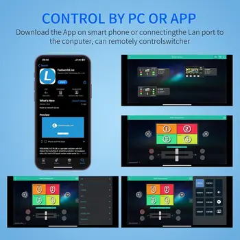 FEELWORLD L1 PLUS Video Mixer Multi-format Video Switcher, Touch Screen, PTZ Control, OEM Service, Factory Direct detail image