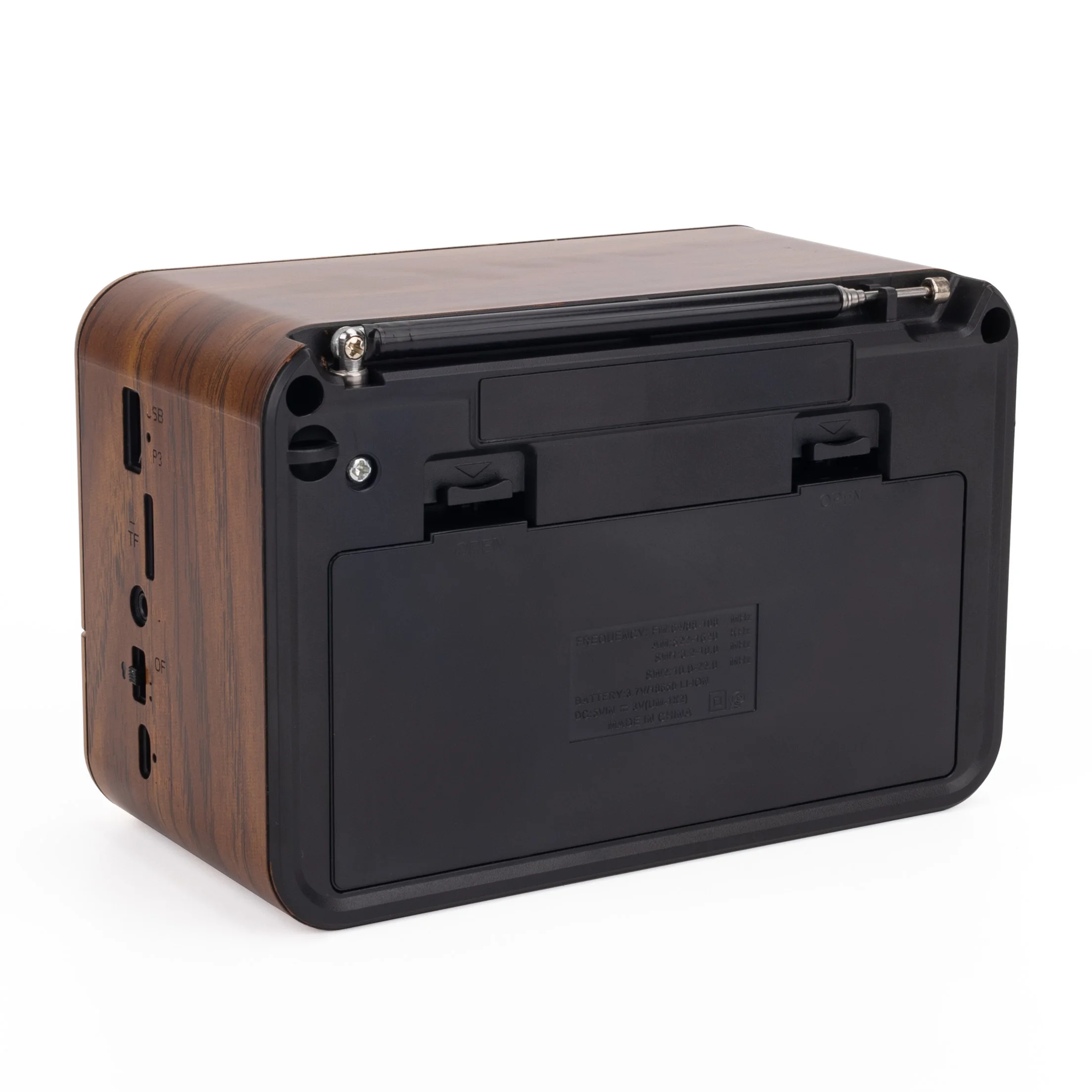 Luxury Classical Portable Solar AM FM Radio with USB for Bluetooth & Flashlight Hot New Type Plastic Material