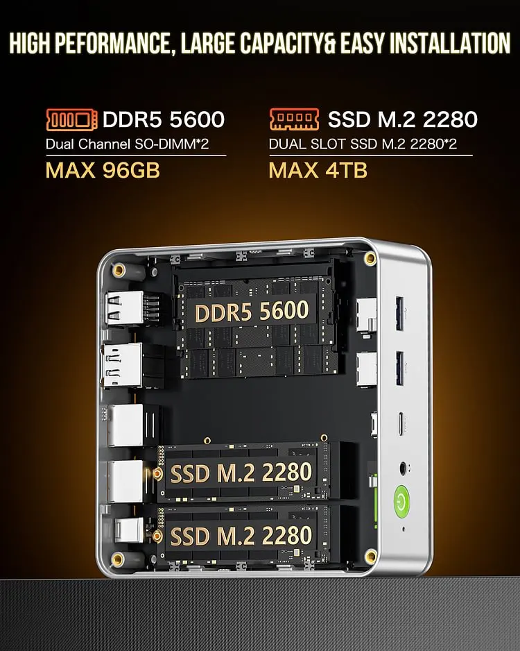 GMKtec K9 Intel Core Ultra 125H Mini Gaming PC & CPU Gamer PC