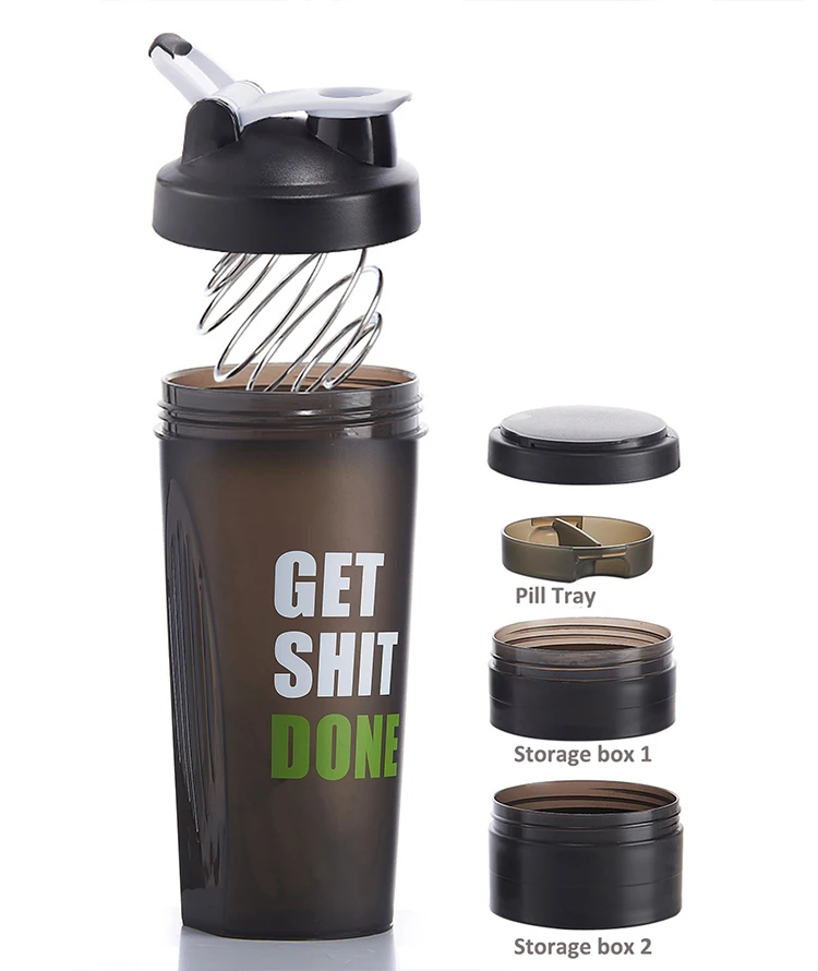 Free Sample Custom Logo 400ml 600ml Workout Blender Shaker Bottle Gym