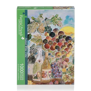 Custom Deluxe Sunset Wine Time 1000 Pieces of High Quality Paper Puzzle Suitable for Adults and Children 2-7 Years Old