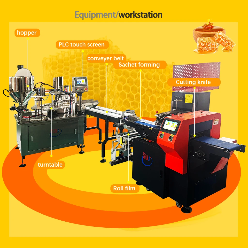 Fully Automatic Honey Spoon Packaging Machine Honey Spoon Packaging and Filling Machine