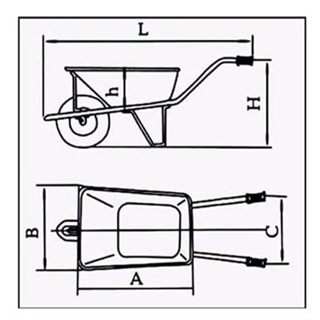 Wb7803 Wheelbarrow 150kg Industrial Construction Wheelbarrows Heavy